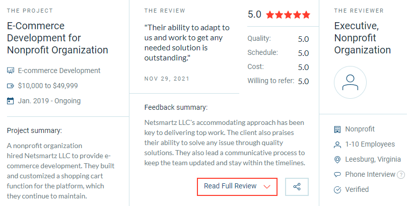 Netsmartz Client Reviews on Clutch