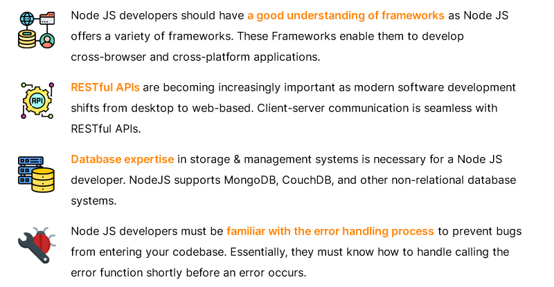 Key Skills of Node JS Developers